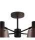 Greenport 75cm Semi Ceiling Light Adjustable Arms 16cm x 14cm Shade 5 Light E27 Sand Black/Brown/Copper Metal Shade-7