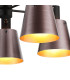 Greenport 75cm Semi Ceiling Light Adjustable Arms 16cm x 14cm Shade 5 Light E27 Sand Black/Brown/Copper Metal Shade-8