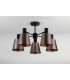 Greenport 75cm Semi Ceiling Light Adjustable Arms 16cm x 14cm Shade 5 Light E27 Sand Black/Brown/Copper Metal Shade-9