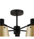 Greenport 75cm Semi Ceiling Light Adjustable Arms 16cm x 14cm Shade 5 Light E27 Sand Black/Brass/Gold Metal Shade-7