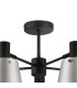 Greenport 75cm Semi Ceiling Light Adjustable Arms 16cm x 14cm Shade 5 Light E27 Sand Black/Light Grey/Silver Metal Shade-7