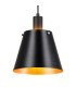 Greenport Single Pendant 23cm x 18cm Shade 1 Light E27 Sand Black/Black/Gold Metal Shade-7