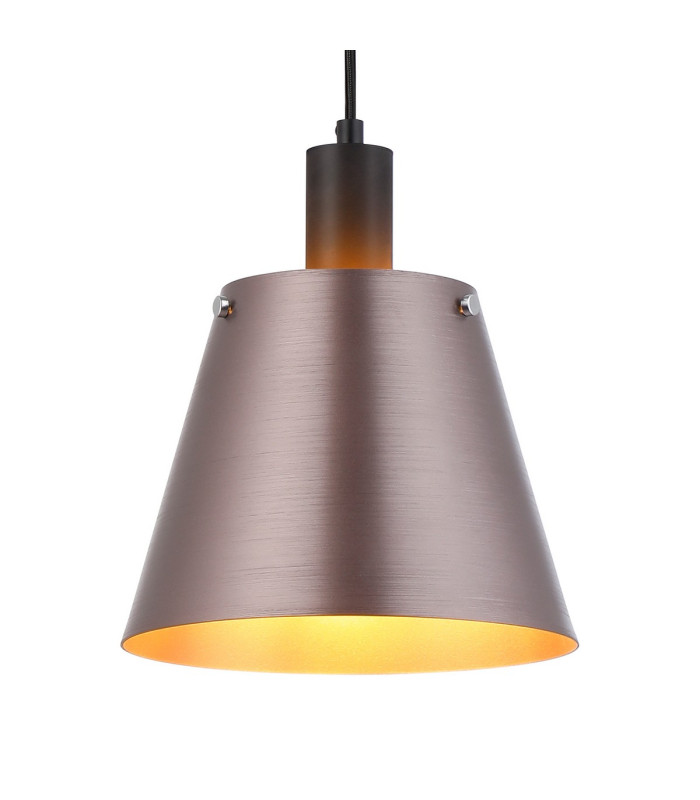 Greenport Single Pendant 23cm x 18cm Shade 1 Light E27 Sand Black/Brown/Copper Metal Shade-7