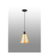 Greenport Single Pendant 23cm x 18cm Shade 1 Light E27 Sand Black/Brass/Gold Metal Shade-3