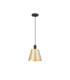 Greenport Single Pendant 23cm x 18cm Shade 1 Light E27 Sand Black/Brass/Gold Metal Shade-4