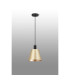 Greenport Single Pendant 23cm x 18cm Shade 1 Light E27 Sand Black/Brass/Gold Metal Shade-8