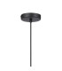 Greenport Single Pendant 23cm x 18cm Shade 1 Light E27 Sand Black/Frosted White Glass Shade-6