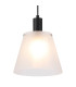 Greenport Single Pendant 23cm x 18cm Shade 1 Light E27 Sand Black/Frosted White Glass Shade-7