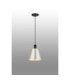 Greenport Single Pendant 23cm x 18cm Shade 1 Light E27 Sand Black/Light Grey/Silver Metal Shade-3
