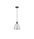 Greenport Single Pendant 23cm x 18cm Shade 1 Light E27 Sand Black/Light Grey/Silver Metal Shade-5