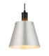 Greenport Single Pendant 23cm x 18cm Shade 1 Light E27 Sand Black/Light Grey/Silver Metal Shade-7