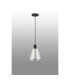 Greenport Single Pendant 23cm x 18cm Shade 1 Light E27 Sand Black/Light Grey/Silver Metal Shade-8