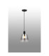 Greenport Single Pendant 23cm x 18cm Shade 1 Light E27 Sand Black/Smoke Faded Glass Shade-3