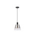 Greenport Single Pendant 23cm x 18cm Shade 1 Light E27 Sand Black/Smoke Faded Glass Shade-5