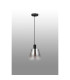 Greenport Single Pendant 23cm x 18cm Shade 1 Light E27 Sand Black/Smoke Faded Glass Shade-8