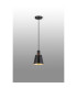 Greenport Single Pendant 16cm x 14cm Shade 1 Light E27 Sand Black/Black/Gold Metal Shade-3