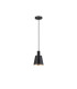Greenport Single Pendant 16cm x 14cm Shade 1 Light E27 Sand Black/Black/Gold Metal Shade-5