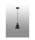 Greenport Single Pendant 16cm x 14cm Shade 1 Light E27 Sand Black/Black/Gold Metal Shade-8