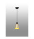 Greenport Single Pendant 16cm x 14cm Shade 1 Light E27 Sand Black/Brass/Gold Metal Shade-3
