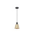 Greenport Single Pendant 16cm x 14cm Shade 1 Light E27 Sand Black/Brass/Gold Metal Shade-5