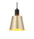 Greenport Single Pendant 16cm x 14cm Shade 1 Light E27 Sand Black/Brass/Gold Metal Shade-7