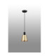 Greenport Single Pendant 16cm x 14cm Shade 1 Light E27 Sand Black/Brass/Gold Metal Shade-8