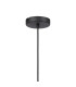 Greenport Single Pendant 16cm x 14cm Shade 1 Light E27 Sand Black/Frosted White Glass Shade-6