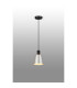 Greenport Single Pendant 16cm x 14cm Shade 1 Light E27 Sand Black/Light Grey/Silver Metal Shade-3