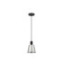 Greenport Single Pendant 16cm x 14cm Shade 1 Light E27 Sand Black/Light Grey/Silver Metal Shade-5
