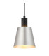 Greenport Single Pendant 16cm x 14cm Shade 1 Light E27 Sand Black/Light Grey/Silver Metal Shade-7