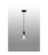 Greenport Single Pendant 16cm x 14cm Shade 1 Light E27 Sand Black/Smoke Faded Glass Shade-3