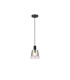 Greenport Single Pendant 16cm x 14cm Shade 1 Light E27 Sand Black/Smoke Faded Glass Shade-4