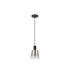Greenport Single Pendant 16cm x 14cm Shade 1 Light E27 Sand Black/Smoke Faded Glass Shade-5