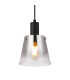 Greenport Single Pendant 16cm x 14cm Shade 1 Light E27 Sand Black/Smoke Faded Glass Shade-7