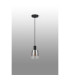 Greenport Single Pendant 16cm x 14cm Shade 1 Light E27 Sand Black/Smoke Faded Glass Shade-8