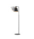 Greenport Floor Lamp 23cm x 18cm Shade 1 Light E27 Sand Black/Black/Gold Metal Shade-4