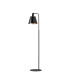 Greenport Floor Lamp 23cm x 18cm Shade 1 Light E27 Sand Black/Black/Gold Metal Shade-5