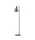 Greenport Floor Lamp 23cm x 18cm Shade 1 Light E27 Sand Black/Brown/Copper Metal Shade-1