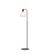 Greenport Floor Lamp 23cm x 18cm Shade 1 Light E27 Sand Black/Frosted White Glass Shade-1