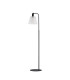 Greenport Floor Lamp 23cm x 18cm Shade 1 Light E27 Sand Black/Frosted White Glass Shade-5