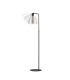 Greenport Floor Lamp 23cm x 18cm Shade 1 Light E27 Sand Black/Light Grey/Silver Metal Shade-4