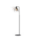 Greenport Floor Lamp 23cm x 18cm Shade 1 Light E27 Sand Black/Smoke Faded Glass Shade-4
