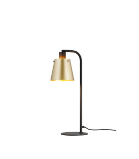Greenport Table Lamp 16cm x 14cm Shade 1 Light E27 Sand Black/Brass/Gold Metal Shade-1