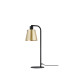 Greenport Table Lamp 16cm x 14cm Shade 1 Light E27 Sand Black/Brass/Gold Metal Shade-5