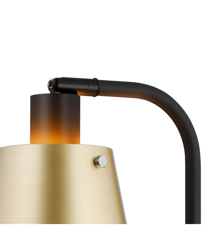 Greenport Table Lamp 16cm x 14cm Shade 1 Light E27 Sand Black/Brass/Gold Metal Shade-6