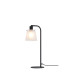 Greenport Table Lamp 16cm x 14cm Shade 1 Light E27 Sand Black/Frosted White Glass Shade-1