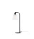 Greenport Table Lamp 16cm x 14cm Shade 1 Light E27 Sand Black/Frosted White Glass Shade-5
