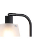 Greenport Table Lamp 16cm x 14cm Shade 1 Light E27 Sand Black/Frosted White Glass Shade-6