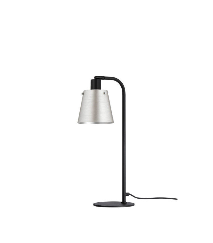 Greenport Table Lamp 16cm x 14cm Shade 1 Light E27 Sand Black/Light Grey/Silver Metal Shade-5
