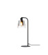 Greenport Table Lamp 16cm x 14cm Shade 1 Light E27 Sand Black/Smoke Faded Glass Shade-1